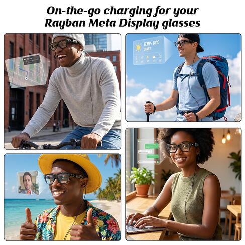 كابل شحن USB-C لنظارات Ray-Ban Meta Display الذكية، بديل لحقيبة شحن Meta Display، ملحق النظارات الذكية المحمولة in Kuwait