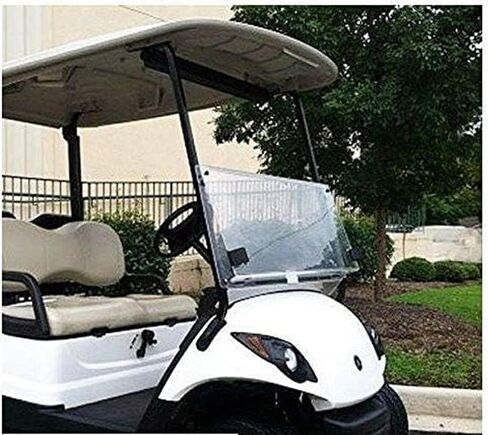 Huskey Parts Company Tinted Golf Cart Windshield Compatible with YMH Drive 2 2017-up | 3/16" Thick,Bottom Rubber Gasket Added to Protect Cart Body From Scratches 25% thicker than most Aftermarket in Kuwait