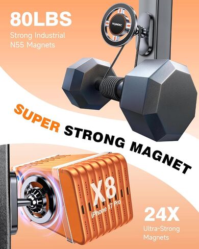 All-Alloy Magnetic Golf Cart Phone Holder, 2026 Upgraded 360° Adjustable Golf Cart Accessories Compatible with MagSafe iPhone 17-12 Fits EZGO Club Car Yamaha, Golf Gifts for Men Him Father in Kuwait