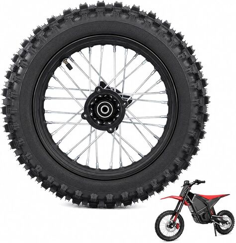 Generic مجموعة إطارات كاملة خارجية أمامية وخلفية من ملحقات EBike، متوافقة مع دراجة YOZMA IN 10 الكهربائية (عجلة أمامية سوداء) in Kuwait