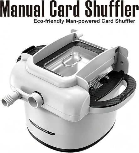 Manual Card Shuffler 4 Deck, Hand Cranked Card Shuffler Machine, Low Noise Portable Manual Card Shuffler with Hand Crank, Multi-Player Gaming - 2 Decks Per Side, Max4 Decks in Kuwait