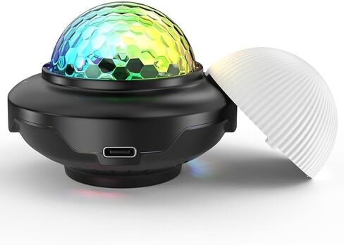 ضوء LED للمسرح على شكل كرة ديسكو، إضاءة للحفلات تعمل بمنفذ USB مع قبة متغيرة اللون، قاعدة سوداء in Kuwait