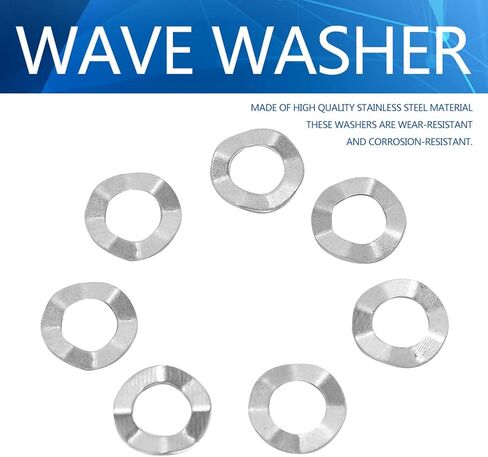 M4 100Pcs Stainless Steel, Mower Spring Washer Washer Gasket Spring Washers Lock Tools (M8(50PCS)) in Kuwait