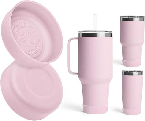عبوة من قطعتين من حذاء السيليكون لكوب YETI Rambler بسعة 42 أونصة و35 أونصة، غطاء مضاد للانزلاق للسفر وكوب ماء يناسب معظم السيارات، ملحقات الزجاجات الواقية، خالية من مادة BPA in Kuwait