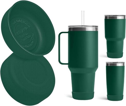 عبوة من قطعتين من حذاء السيليكون لكوب YETI Rambler بسعة 42 أونصة و35 أونصة، غطاء مضاد للانزلاق للسفر وكوب ماء يناسب معظم السيارات، ملحقات الزجاجات الواقية، خالية من مادة BPA in Kuwait