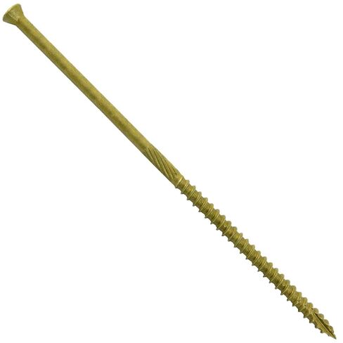 Jake Sales #9 x 5" Bronze Coated Multipurpose Wood Screw Torx/Star Drive Trim Head (1 Pound - 49 Approx. Screw Count) Exterior Coated - ACQ Compatible Wood Screws in Kuwait
