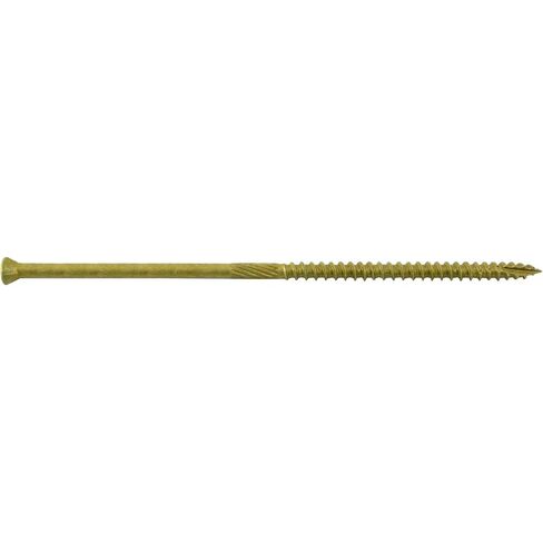 Jake Sales #9 x 5" Bronze Coated Multipurpose Wood Screw Torx/Star Drive Trim Head (1 Pound - 49 Approx. Screw Count) Exterior Coated - ACQ Compatible Wood Screws in Kuwait