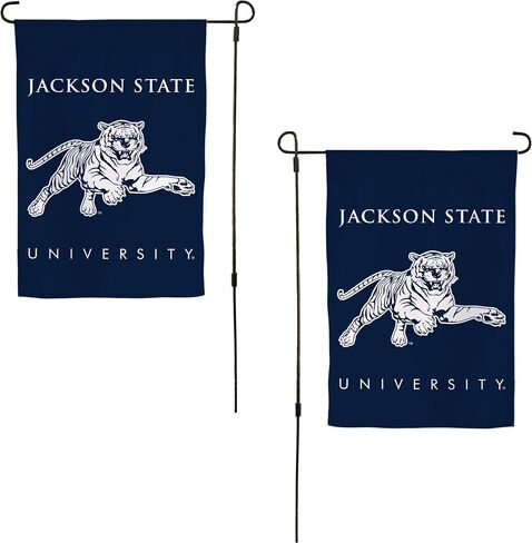 علم حديقة Desert Cactus Jackson State University JSU - لافتة نمور ولاية جاكسون مقاس 19 × 12 بوصة، للعرض والمناسبات الخارجية (التصميم A) in Kuwait