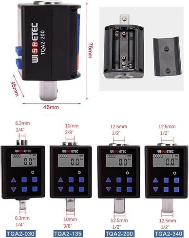 Adjustable Torque Meter Wrench Inspection Repair Tools,Steel Measuring Meter Tester,Digital Angle Torque Adapter for Maintenance, TQA2-340 in Kuwait