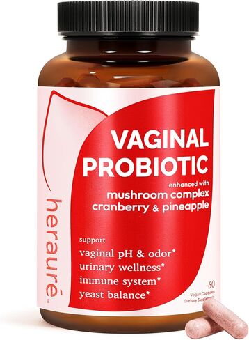 بروبيوتيك مهبلي للنساء، توازن درجة الحموضة، الرائحة، النباتات، المناعة مع 7B CFU Lactobacillus Probiotics، البريبايوتكس، مزيج الفطر 7 في 1، بيتا جلوكان، التوت البري، الأناناس، 60 قطعة in Kuwait