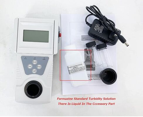 Portable Turbidimeter Lab 400NTU Turbidity Meters Analyzer Tester for Analyzing Water Turbidity with 0.01 Minimum Indication Formazine Standard Turbidity Solution in Kuwait