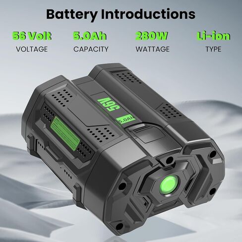 استبدال BA5600T 56V 5.0Ah لبطارية EGO، متوافق مع منفاخ الثلج EGO، جزازة العشب، منفاخ الأوراق، ماكينة تشذيب الخيط، أدوات تشذيب التحوط (متعددة 5.0 أمبير) in Kuwait