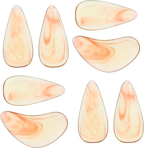 DECHOUS 8 Pcs Amber Small Size Guzheng Finger Picks Double-sided Curved Professional Performance Nails for Adults and Ages 6-10 Guzheng Practice Tools and Instrument Accessories in Kuwait