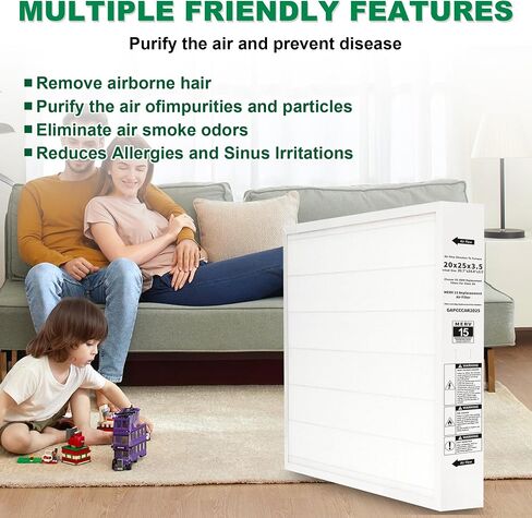 GAPCCCAR2025 Replacement filters, compatible with Bryant GAPBBCAR2025/Carrier GAPCCCAR2025, 20"x25"x3.5" MERV 15 Furnace Filterair-2 Pack in Kuwait