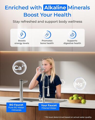 Waterdrop X12-PRO Dual Flow Reverse Osmosis Water Filter, Alkaline Mineral, 1200 GPD Tankless RO System, 11-Stage RO Water Filter, Smart Faucet, BPA Free, Attaches to Your Existing Kitchen Faucet in Kuwait