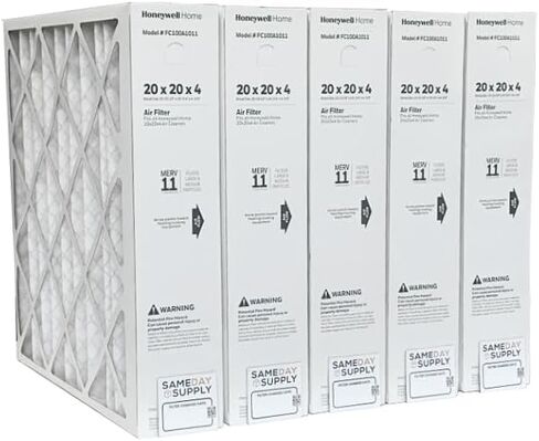 هانيويل FC100A1011 (5 عبوات) - فلتر هواء مطوي 20 بوصة × 20 بوصة × 4 بوصة، حزمة MERV 11 مع تذكير بتغيير فلتر الإمداد في نفس اليوم in Kuwait