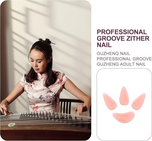 مجموعة أظافر Guzheng الاحترافية الواقية من الكريستال الأحمر الرمان الكبير لملحقات لعب Guzheng in Kuwait