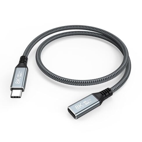 40Gbps Short USB 4 Extension Cable 1.5FT for Thunderbolt 4, USB C Extender Male to Female Cable Type C (240W Charging, 8K@60Hz/4K@240Hz) Compatible with MacBook,Docking,USB C Hub,iPhone 17,iPad in Saudi Arabia
