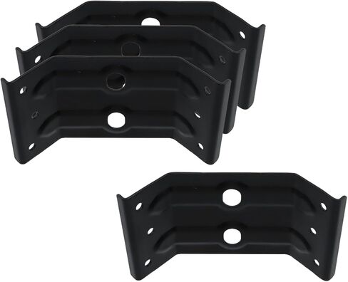 4pcs Table Leg Corner Brackets Metal Surface Mount Corner Braces Black Furniture Support for Table Aprons Desk Leg Shelf Frame in Kuwait