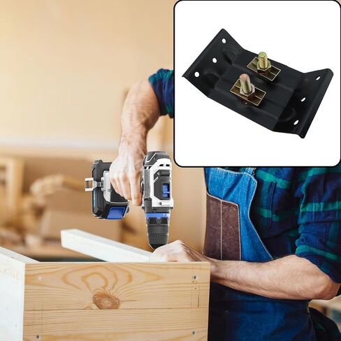 4pcs Table Leg Corner Brackets Metal Surface Mount Corner Braces Black Furniture Support for Table Aprons Desk Leg Shelf Frame in Kuwait