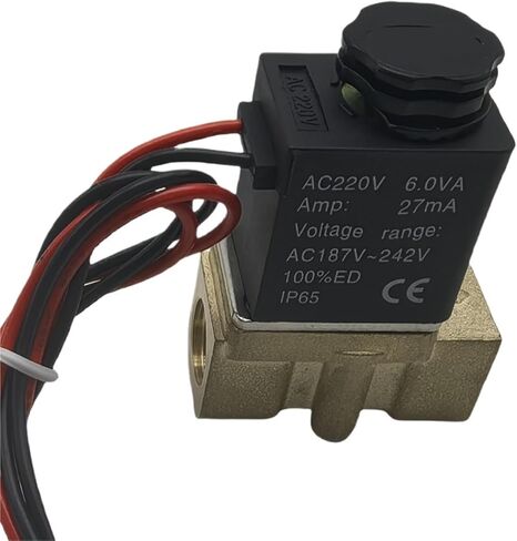 2P025-08T Brass Two-Position Two-Way Solenoid Valve 06T One in and Out Pneumatic Fluid Control Switch(2p025-08T Wire,12V) in Kuwait