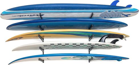 StoreYourBoard G-Vert Mini Wall Rack – Heavy-Duty Indoor Adjustable Multi-Sport Board Rack, 5 Levels for Surfboards, Paddle Boards, Snowboards, Skateboards and More, Holds 200 lbs in Kuwait