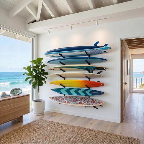 StoreYourBoard G-Vert Mini Wall Rack – Heavy-Duty Indoor Adjustable Multi-Sport Board Rack, 5 Levels for Surfboards, Paddle Boards, Snowboards, Skateboards and More, Holds 200 lbs in Kuwait