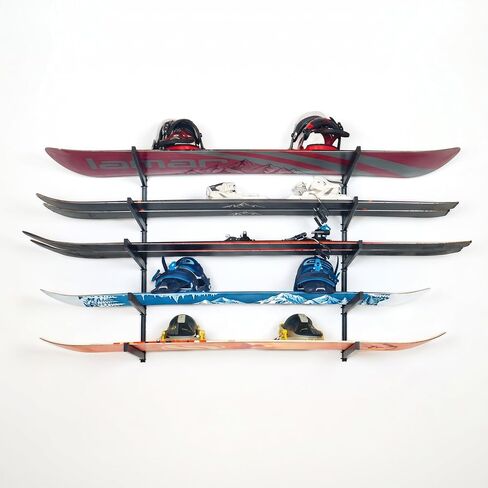 StoreYourBoard G-Vert Mini Wall Rack – Heavy-Duty Indoor Adjustable Multi-Sport Board Rack, 5 Levels for Surfboards, Paddle Boards, Snowboards, Skateboards and More, Holds 200 lbs in Kuwait