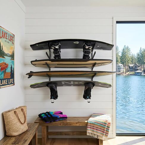 StoreYourBoard G-Vert Mini Wall Rack – Heavy-Duty Indoor Adjustable Multi-Sport Board Rack, 5 Levels for Surfboards, Paddle Boards, Snowboards, Skateboards and More, Holds 200 lbs in Kuwait