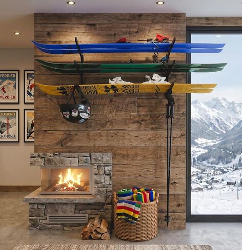 StoreYourBoard G-Vert Mini Wall Rack – Heavy-Duty Indoor Adjustable Multi-Sport Board Rack, 5 Levels for Surfboards, Paddle Boards, Snowboards, Skateboards and More, Holds 200 lbs in Kuwait