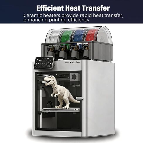 BURMONG ترقية 0.4 مم P1S/P1P Hotend Hot End مع جورب سيليكون مجموعة فوهة Hotend مجموعة مكونات الطابعة ثلاثية الأبعاد مجموعة الطارد السيراميكي الساخن مجموعة الثرمستور لسلسلة Bambu Lab P1P P1S in Kuwait