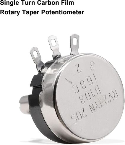 2Pcs RV24YN20S 10K Potentiometer B103 10K Single Turn Carbon Film Rotary Taper Potentiometer for Inverter Speed Regulation, Speed Control 2Pcs A03 Knob 2Pcs Dials in Saudi Arabia