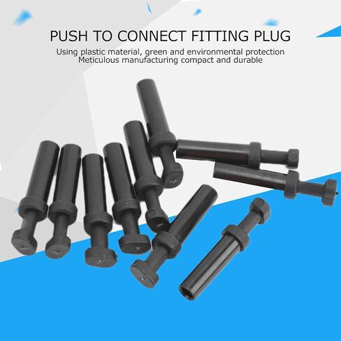 100Pcs 6mm Push-to-Connect Fitting Plugs, Easy-Install Plastic Pneumatic Blanking Plugs for Pipes and Tubing in Kuwait