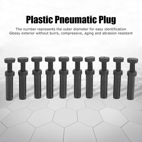100Pcs 6mm Push-to-Connect Fitting Plugs, Easy-Install Plastic Pneumatic Blanking Plugs for Pipes and Tubing in Kuwait