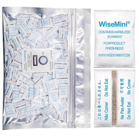 حزم المنخل الجزيئي من Wisesort 0.25 جرام، 600 عبوة من الحزم المجففة، عبوات المجففة، ممتصات الرطوبة لتخزين الطعام، مزيلات الرطوبة المجففة من درجة الطعام in Kuwait