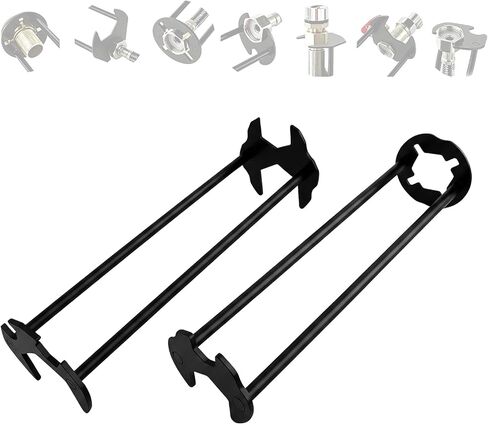 2PCS Multifunctional Sink Wrench, 7-in-1 Basin Faucet Wrench with 360 Rotating Head, Heavy Duty Under Sink Wrench for Tight Spaces, Universal Plumbing Tools for Kitchen Bathroom & Toilet in Kuwait