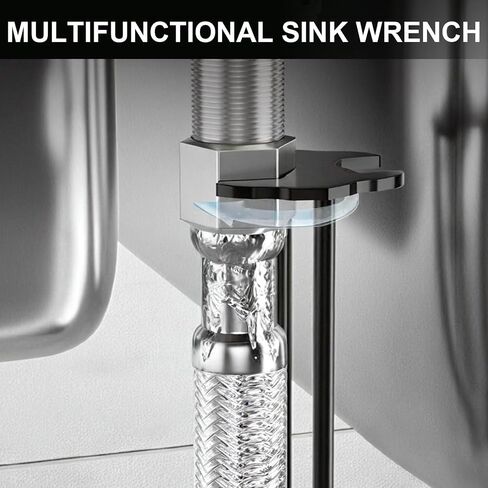 2PCS Multifunctional Sink Wrench, 7-in-1 Basin Faucet Wrench with 360 Rotating Head, Heavy Duty Under Sink Wrench for Tight Spaces, Universal Plumbing Tools for Kitchen Bathroom & Toilet in Kuwait