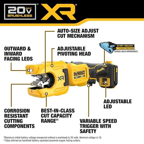 قاطع أنابيب نحاس ديوالت 20 فولت ماكس XR 1-1/4 بوصة (DCE154B) in Kuwait