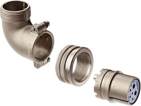 97-3108B-20-8S Circular Connector Socket Threaded Coupling Solder Termination Angle Plug Split Backshell 20-8 Insert Arrangement 20 Shell Size 6 Contacts in Saudi Arabia