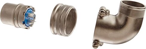 97-3108B-20-8S Circular Connector Socket Threaded Coupling Solder Termination Angle Plug Split Backshell 20-8 Insert Arrangement 20 Shell Size 6 Contacts in Saudi Arabia