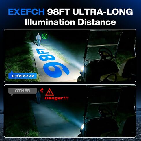 مجموعة إضاءة LED لعربة الجولف لـ EZGO TXT 1996-2013، مجموعة المصابيح الأمامية والمصابيح الخلفية EZGO TXT 12 فولت مع حزام أسلاك، سطوع عالي، طقم أسود in Kuwait