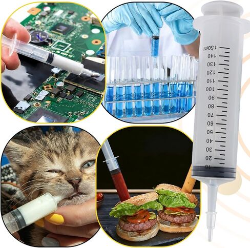 16 Pack 12ml Small Syringes Without Needle with with Curved Tip and Straight Tip, Plastic Syringe with Cap for Pet Feeding, Scientific Labs, Glue, Oil & Precise Liquid Measurement in Kuwait