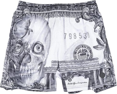 Ethika Men's Basketball Short, Athletic Performance Short for the Court and the Streets - Dead Dollars 5in in Kuwait