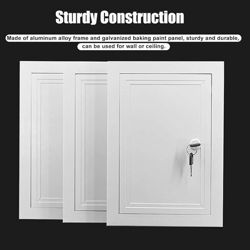 Metal Attic Access Hatch Panels - Lockable Access Door for Home & Commercial Use, Universal Ren Hole Cover, Sizes: 12x30, 22x26, 28x32, 30x40, 38x38 Inch (14x36in) in Kuwait