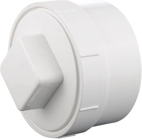 محول غطاء تنظيف المجاري أنثى PVC DWV مقاس 4 بوصة مع تركيب القابس، لجدول 40 نظام أنابيب الصرف الصحي PVC باللون الأبيض (4 بوصة) in Kuwait