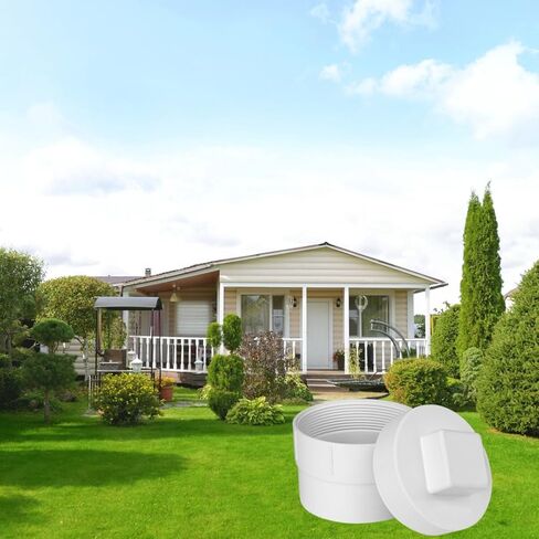 محول غطاء تنظيف المجاري أنثى PVC DWV مقاس 4 بوصة مع تركيب القابس، لجدول 40 نظام أنابيب الصرف الصحي PVC باللون الأبيض (4 بوصة) in Kuwait