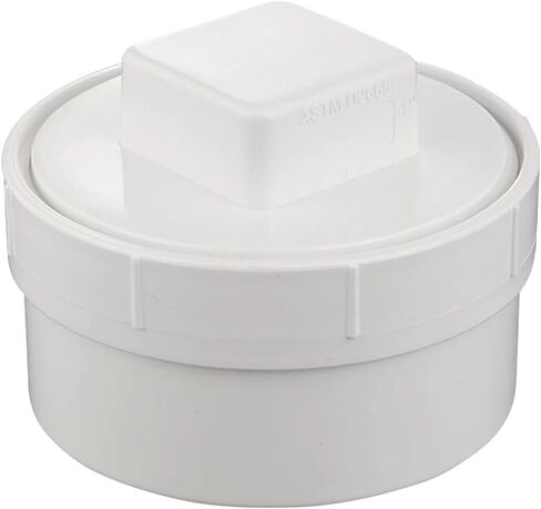 محول غطاء تنظيف المجاري أنثى PVC DWV مقاس 4 بوصة مع تركيب القابس، لجدول 40 نظام أنابيب الصرف الصحي PVC باللون الأبيض (4 بوصة) in Kuwait