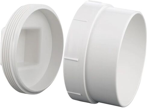 محول غطاء تنظيف المجاري أنثى PVC DWV مقاس 4 بوصة مع تركيب القابس، لجدول 40 نظام أنابيب الصرف الصحي PVC باللون الأبيض (4 بوصة) in Kuwait