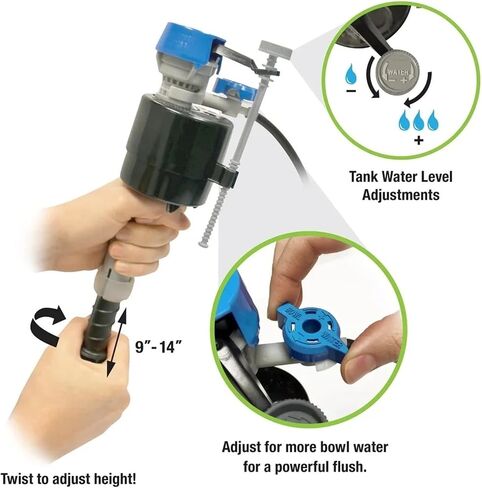 Universal Toilet Fill Valve High Performance Water Control Easy Install Adjustable Tank Bowl Refilling Anti-Siphon Design in Saudi Arabia