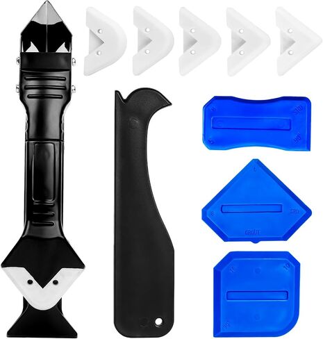 Silicone Caulking Tool Kit，Glass Glue Angle Scraper,Floor Glue Scraper， Caulk Remover Tool, Stainless Steelhead Caulk Remover and Sealant Scraper, Caulk Remover for Kitchen，Bathroom，Window，Joint, in Saudi Arabia